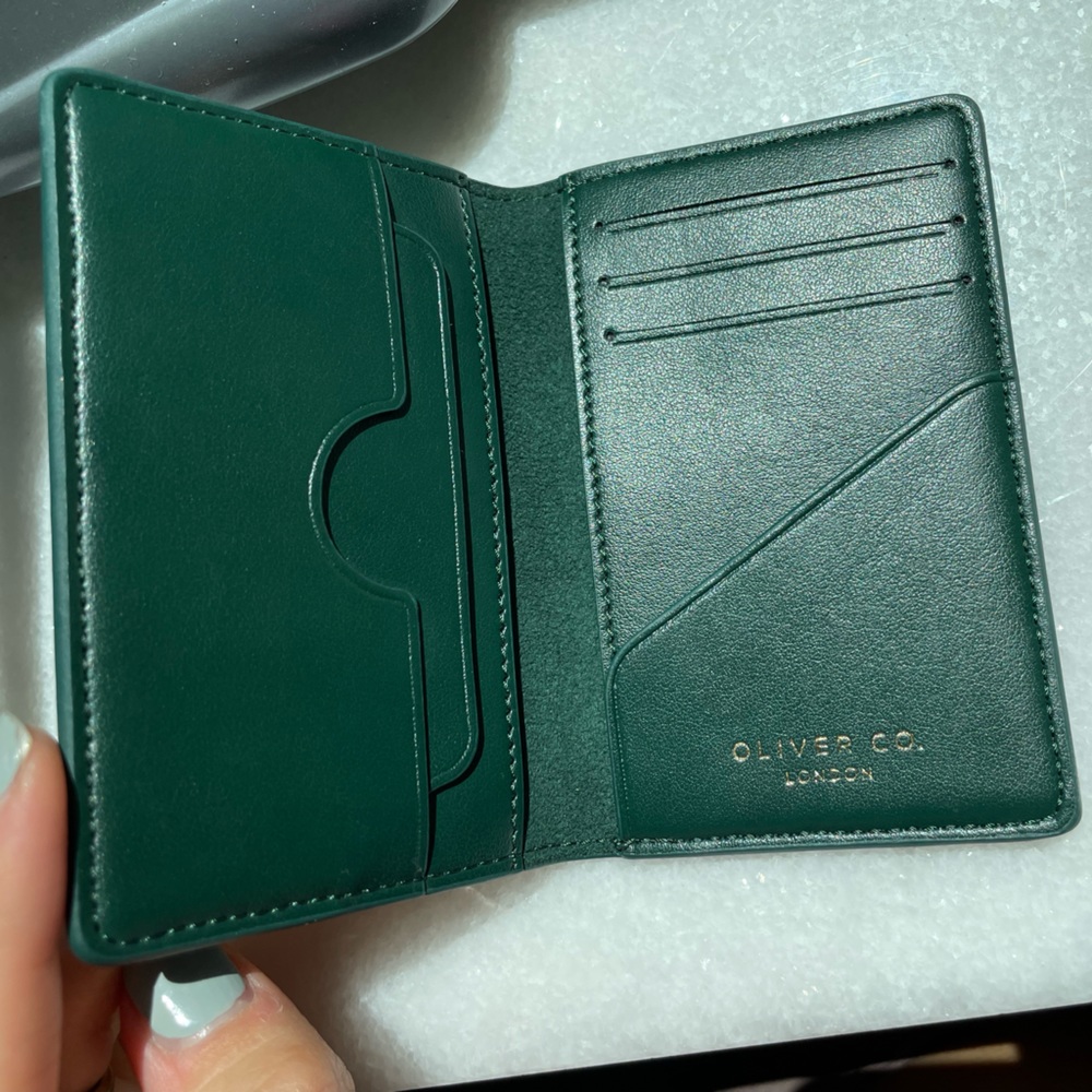 Forest Green Oliver Co. London Vegan Leather Wallet